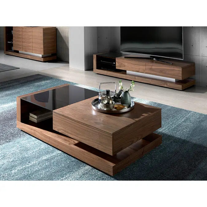 BIM objects - Free download! Walnut wood coffee table and BIM objects - Free download! Walnut wood coffee table and
