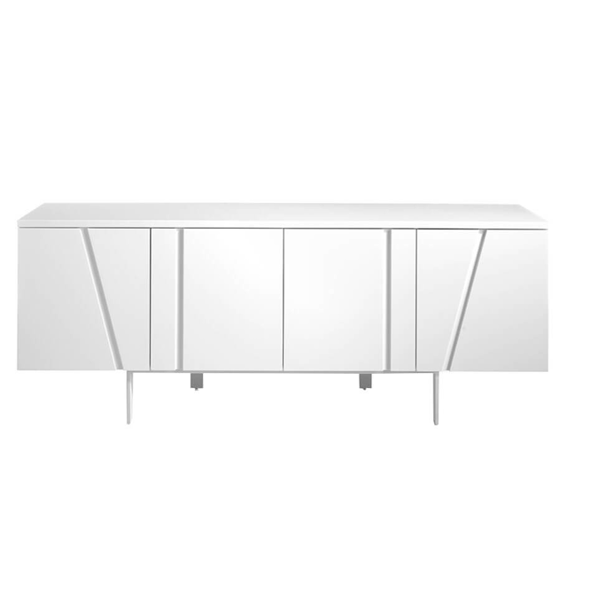 BIM objects Free download! White wood and steel sideboard BIMobject