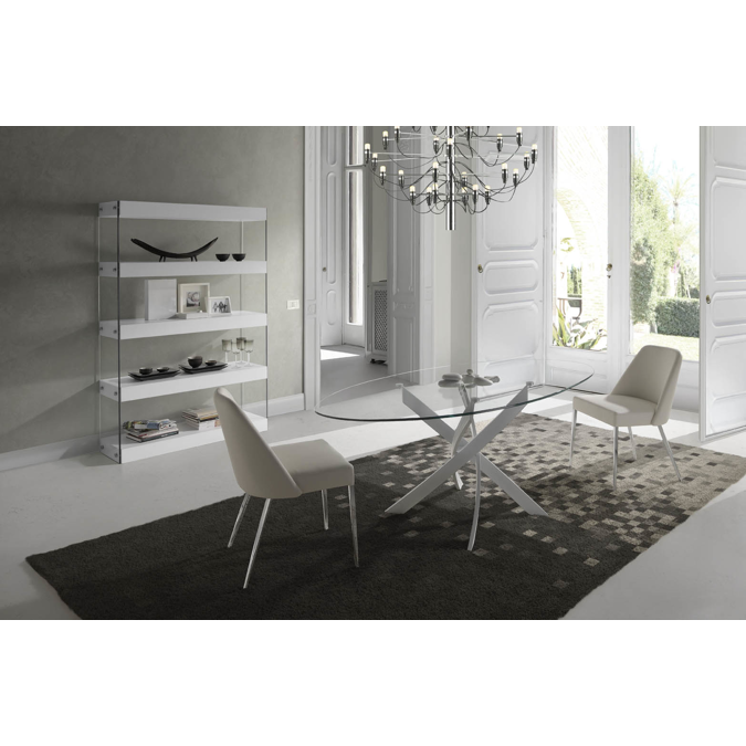 BIM objects Free download! White wooden shelf and tempered glass