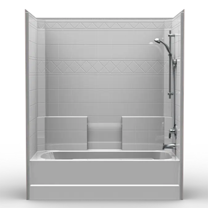 BIM objects - Free download! Single Piece Tub Shower 60″ x 32″ x 72 ...