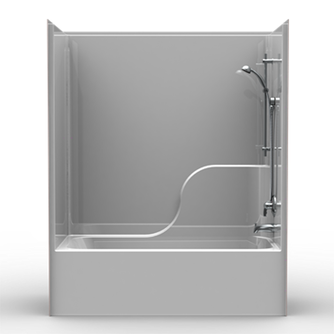 BIM objects Free download! Single Piece Tub Shower 60″ x 32″ x 75