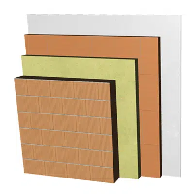 画像 ME02-B1-bgf Double skin clay block party wall, with thermal insulation. BC14+AT+LHGF7+ENL