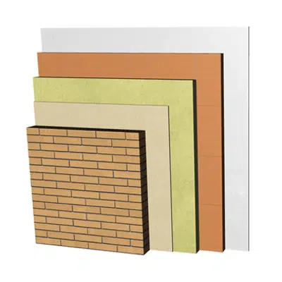 bilde for FC01-P-bgf Double skin clay facing brick façade. LPcv11,5+RC+AT+LHGF7+ENL