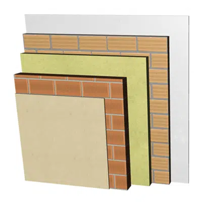 Image for FC13-P-b Double skin non facing clay brick façade. RC+LP11,5+C+AT+LH7+ENL