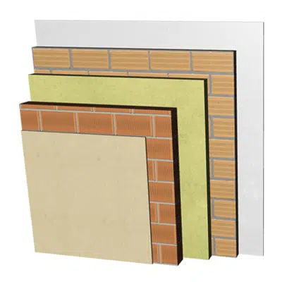 画像 FC13-P-b Double skin non facing clay brick façade. RC+LP11,5+C+AT+LH7+ENL