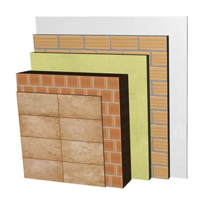 bilde for FC16-P-b Double skin non facing clay brick façade. RD+LP24+C+AT+LH7+ENL