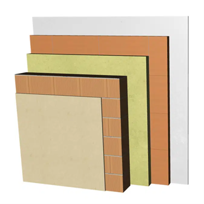 FC24-B2-bgf Double skin clay block façade with ventilated air cavity. RC+BC19+CV+AT+LHGF7+ENL
