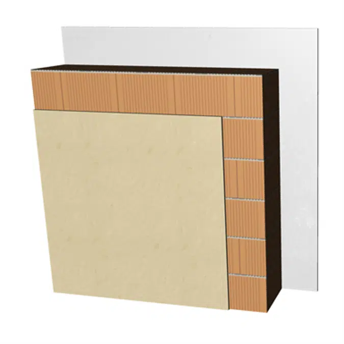 FC07-B4 Single skin clay block façade. RC+BC29+ENL