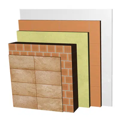 Image for FC16-P-bgf Double skin non facing clay brick façade. RD+LP24+C+AT+LHGF7+ENL