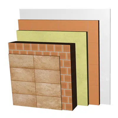 kép a termékről - FC16-P-bgf Double skin non facing clay brick façade. RD+LP24+C+AT+LHGF7+ENL