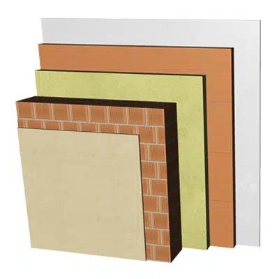 Image for FC14-P-bgf Double skin non facing clay brick façade. RC+LP24+C+AT+LHGF7+ENL