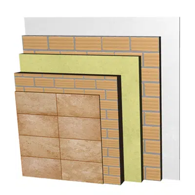 Image for FC08-H-b Double skin non facing clay brick façade. RD+LH11,5+AT+LH7+ENL