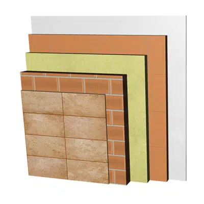изображение для FC08-P-bgf Double skin non facing clay brick façade. RD+LP11,5+AT+LHGF7+ENL