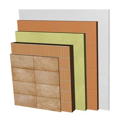 Image for FC27-B1-bgf Double skin clay block façade with ventilated air cavity. RD+CV+RC+BC14+AT+LHGF7+ENL