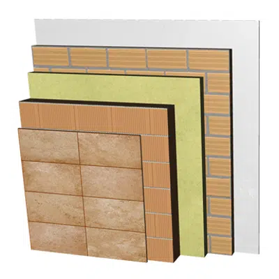 Image for FC27-B1-b Double skin clay block façade with ventilated air cavity. RD+CV+RC+BC14+AT+LH7+ENL