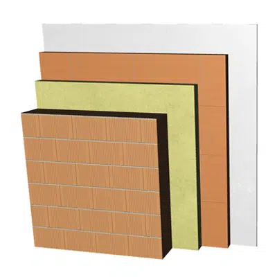 imazhi i ME02-B2-bgf Double skin clay block party wall, with thermal insulation. BC19+AT+LHGF7+ENL
