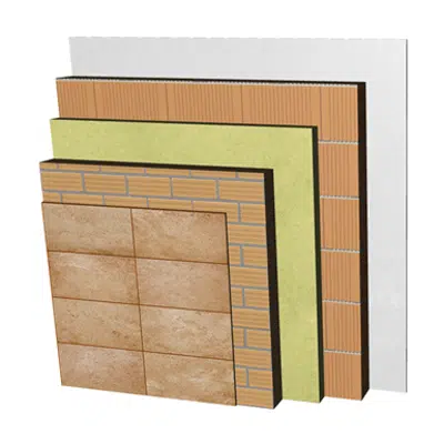 Image for FC08-H-d Double skin non facing clay brick façade. RD+LH11,5+AT+BC14+ENL