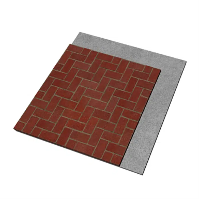 AC02 Outdoor rigid paving system of clay pavers. CM+AC