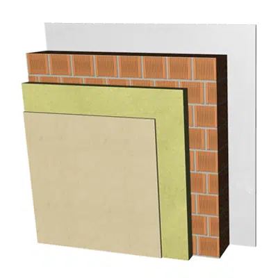 kuva kohteelle FC04-P Single skin non facing clay brick façade and external thermal insulation. RC+AT+LP24+ENL