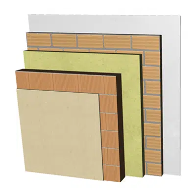 bilde for FC13-B1-bgf Double skin clay block façade. RC+BC14+C+AT+LHGF7+ENL