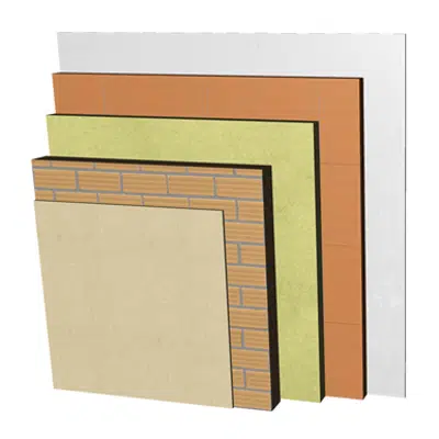 изображение для FC13-H-bgf Double skin non facing clay brick façade. RC+LH11,5+C+AT+LHGF7+ENL