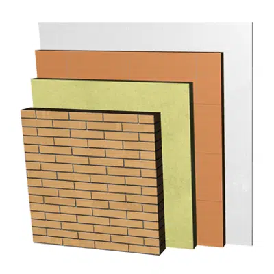 Image pour FC23-P-bgf Double skin clay facing brick façade with ventilated air cavity. LPcv11,5+CV+AT+LHGF7+ENL