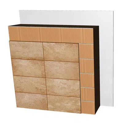 Image for FC10-B4 Single skin clay block façade. RD+BC29+ENL