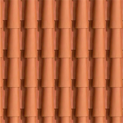 Sloping roof with external cladding of clay tile. T 이미지