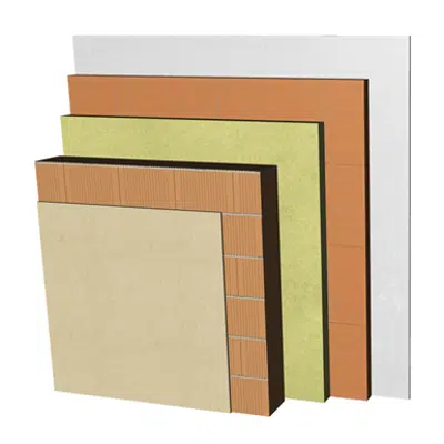 Image for FC13-B2-bgf Double skin clay block façade. RC+BC19+C+AT+LHGF7+ENL