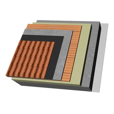 QB10-U-EC-c Vented sloping slab roof with clay tiles. T+(I)+CR+TC+C+AT+U30.EC+RF 이미지