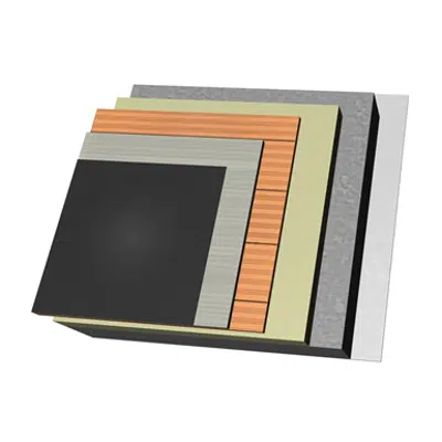 画像 QB08-R-EC-c Vented flat roof with cap sheet. I+MA+TC+C+AT+R30.EC+RF