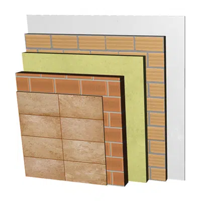 画像 FC15-P-b Double skin non facing clay brick façade. RD+LP11,5+C+AT+LH7+ENL