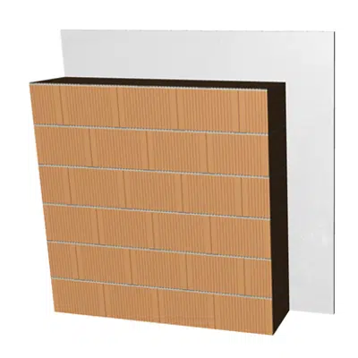 Image for ME03-B3 Single skin party wall of clay block. BC24+ENL