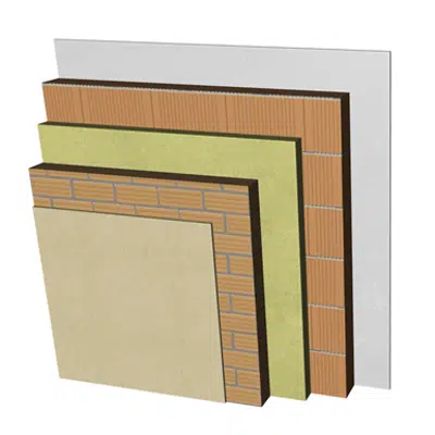 Image for FC05-H-d Double skin non facing clay brick façade. RC+LH11,5+AT+BC14+ENL