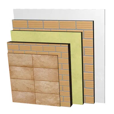 Image pour FC15-H-b Double skin non facing clay brick façade. RD+LH11,5+C+AT+LH7+ENL