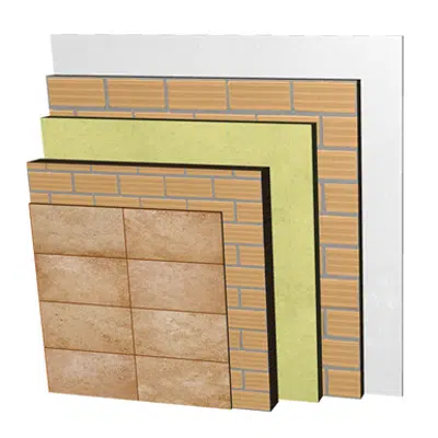 Image for FC15-H-b Double skin non facing clay brick façade. RD+LH11,5+C+AT+LH7+ENL