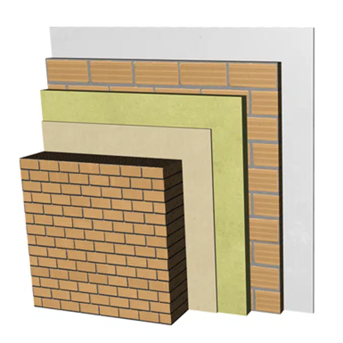 FC02-P-b Double skin clay facing brick façade. LPcv24+RC+AT+LH7+ENL