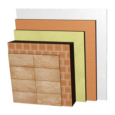 Image for FC09-P-bgf Double skin non facing clay brick façade. RD+LP24+AT+LHGF7+ENL