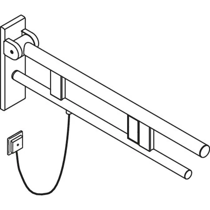 HEWI Stützklappgriff Duo, Design B 