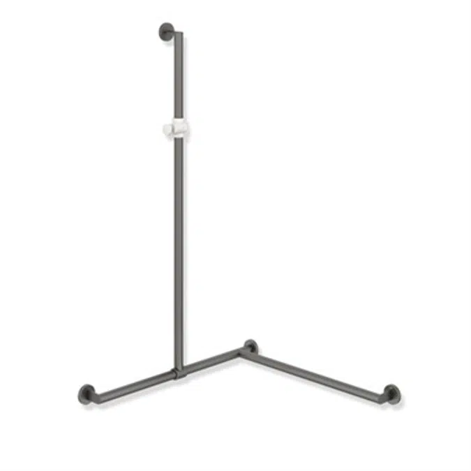 HEWI Rail with sideways adjustable vertical support bar and shower head holder 900-35-30960