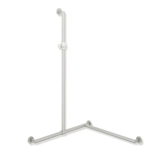 HEWI Rail with sideways adjustable vertical support bar and shower head holder 900-35-30960