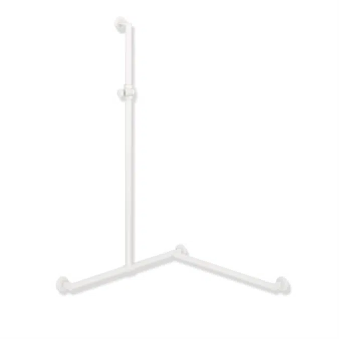 HEWI Rail with sideways adjustable vertical support bar and shower head holder 900-35-30960