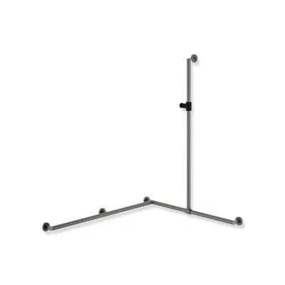 изображение для Shower grab rail with sideways adjustable vertical support bar and shower head holder, version left, 900-35-30960