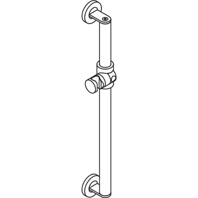 Rail with shower head holder (ADA), 24" (610 mm), 900-33-06060