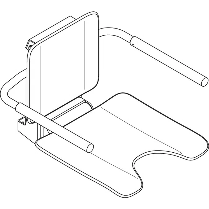 Removable hanging seat, especially for France and Switzerland, 900-51-11160