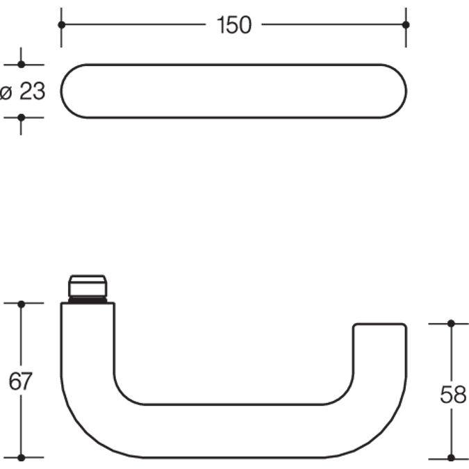 HEWI Standard door fitting