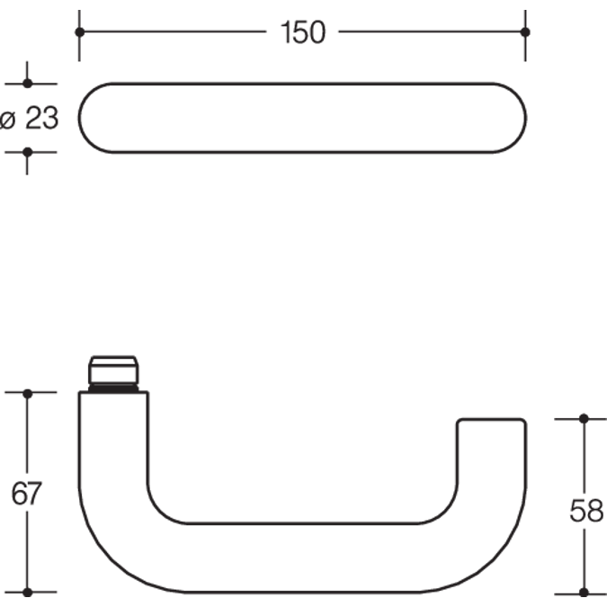 HEWI Standard door fitting 