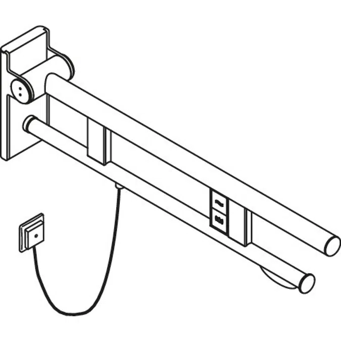 Hinged support rail Duo, 900-50-134XA