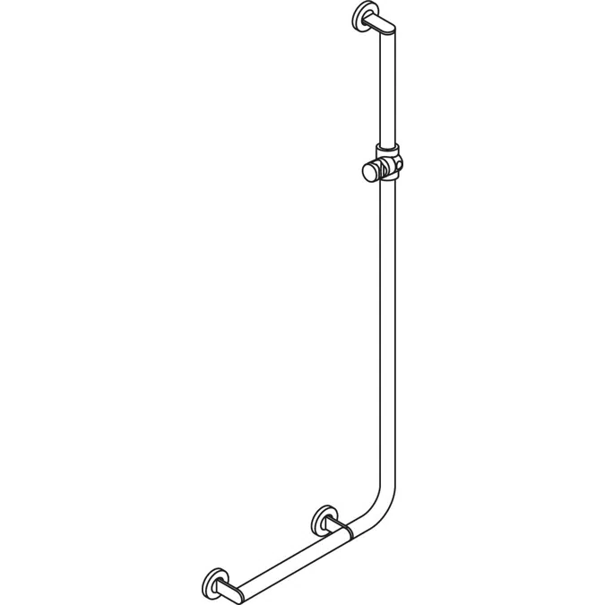 900-33-202XA  HEWI L-shaped support rail with shower head holder