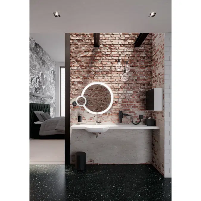 HEWI Cosmetic mirror, illuminated
